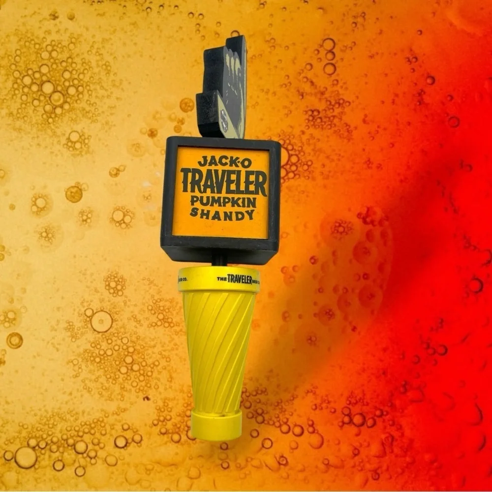 Jack-O Traveler Pumpkin Shandy Beer Tap Handle Breweriana